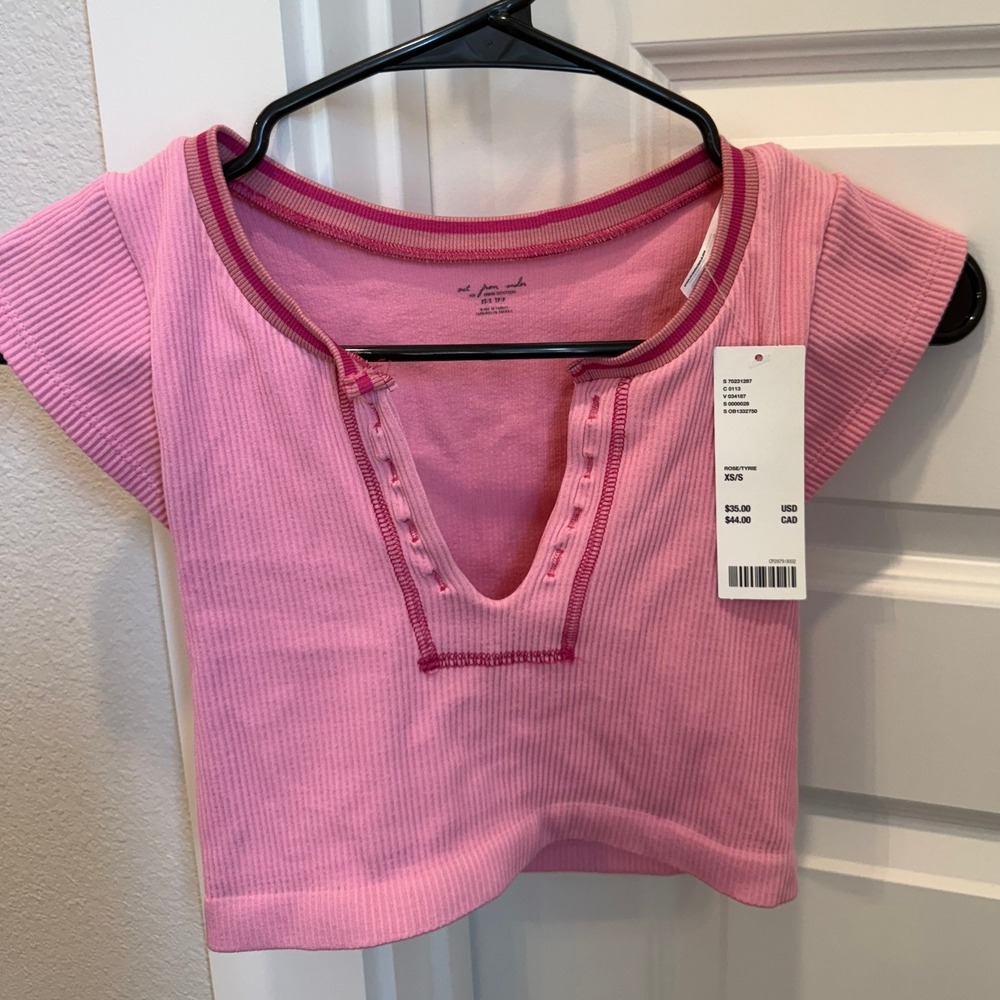 Urban Outfitters Out From Under Pink Ribbed Cropped Top XS/S